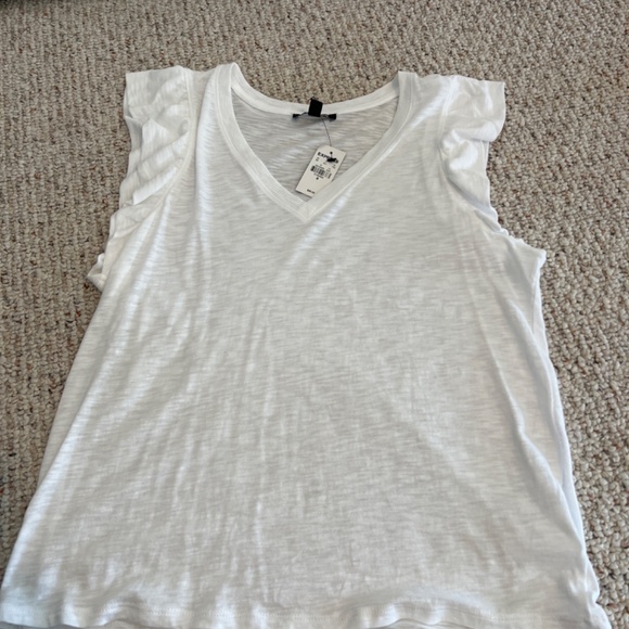 New Express white cotton blend tee shirt, M - Picture 3 of 5